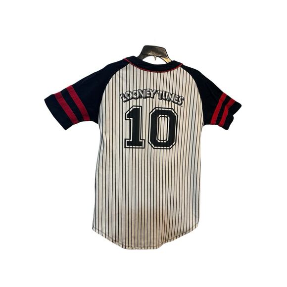 RARE VTG Looney Tunes Logo Baseball Jersey Shirt Small Mens Bugs Bunny Daffy - Picture 6 of 6